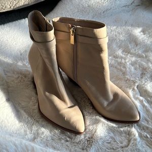Vince Camuto  cream leather above ankle boot size 7